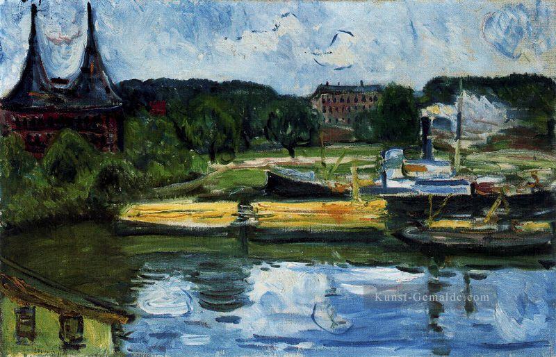 lubeck Hafen mit dem Holstentor 1907 Edvard Munch Ölgemälde